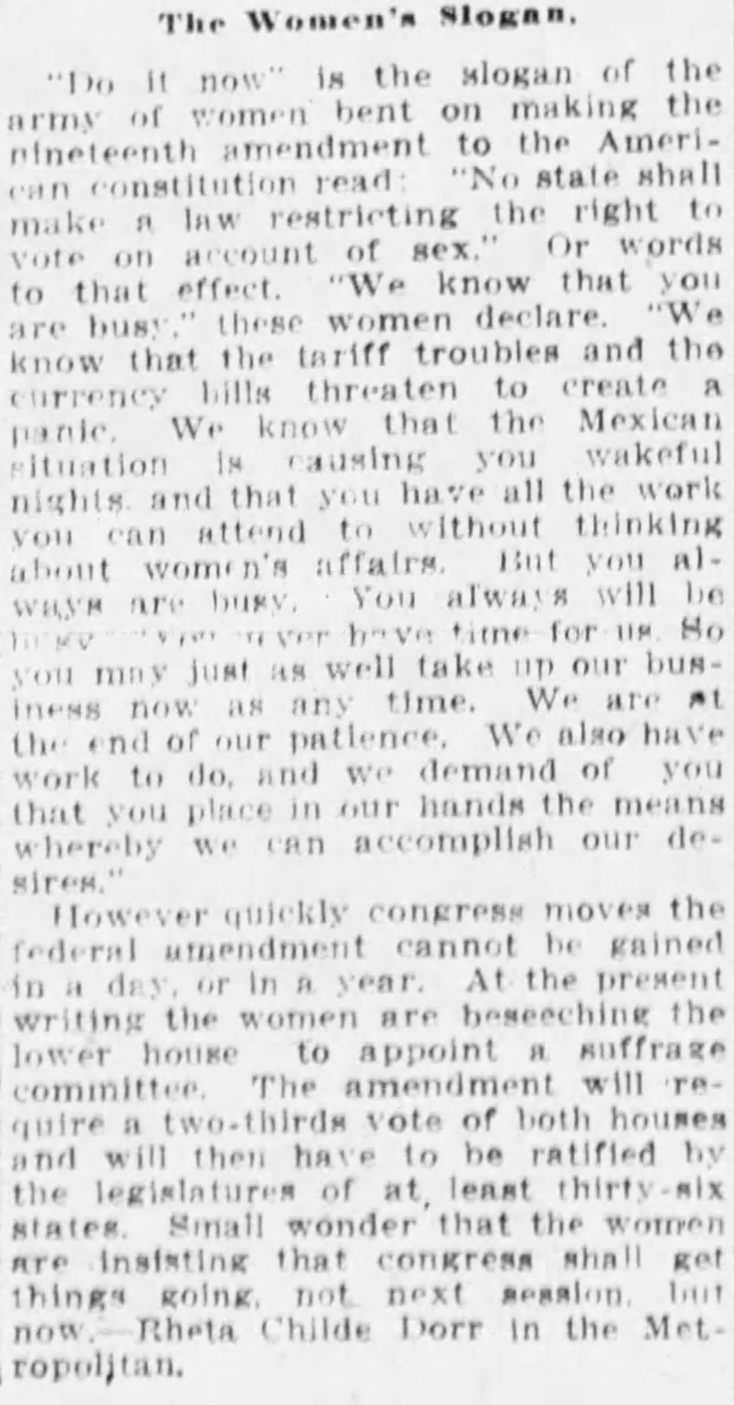 Women's suffrage